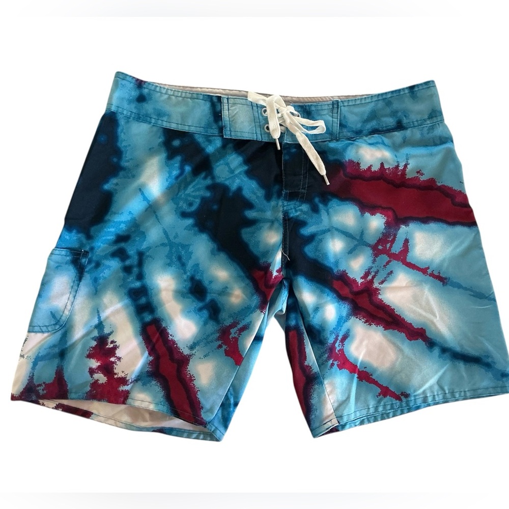 Burnside women’s board shorts swim boardshorts Medium blue tie dye